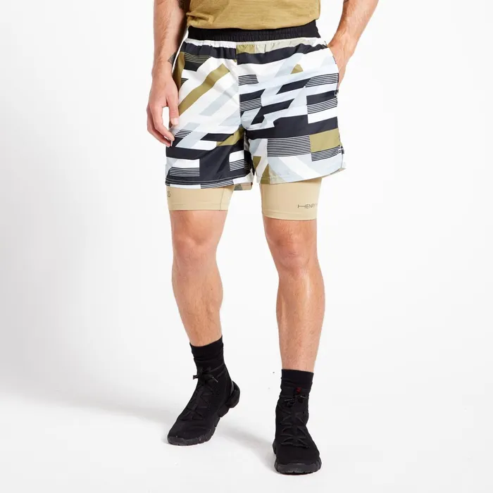 Dare 2b Gym Shorts Henry Holland 8211 Psych Up Training Shorts Slate Green Hero Print 8211 Men