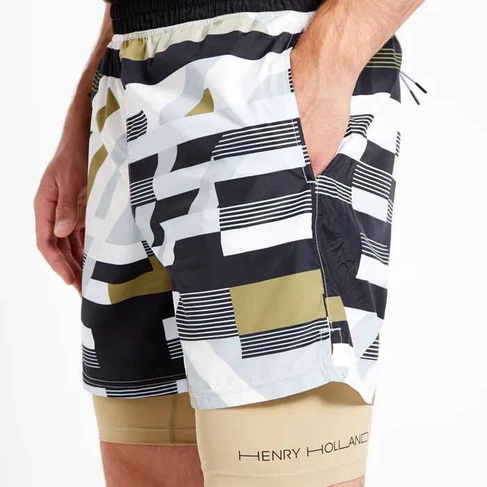 Dare 2b Gym Shorts Henry Holland 8211 Psych Up Training Shorts Slate Green Hero Print 8211 Men