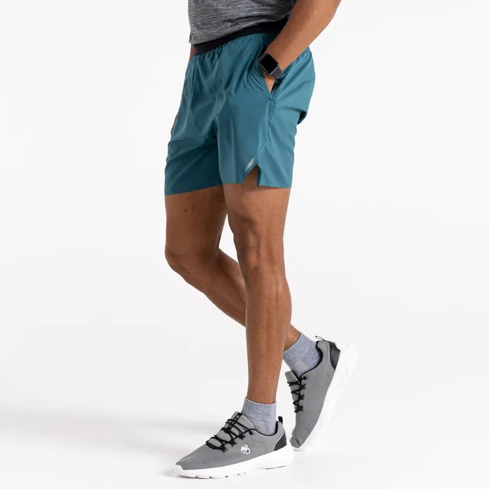 Dare 2b Gym Shorts Jermaine Jenas 8211 Accelerate 5 Inch Fitness Shorts Mediterranean Green 8211 Men
