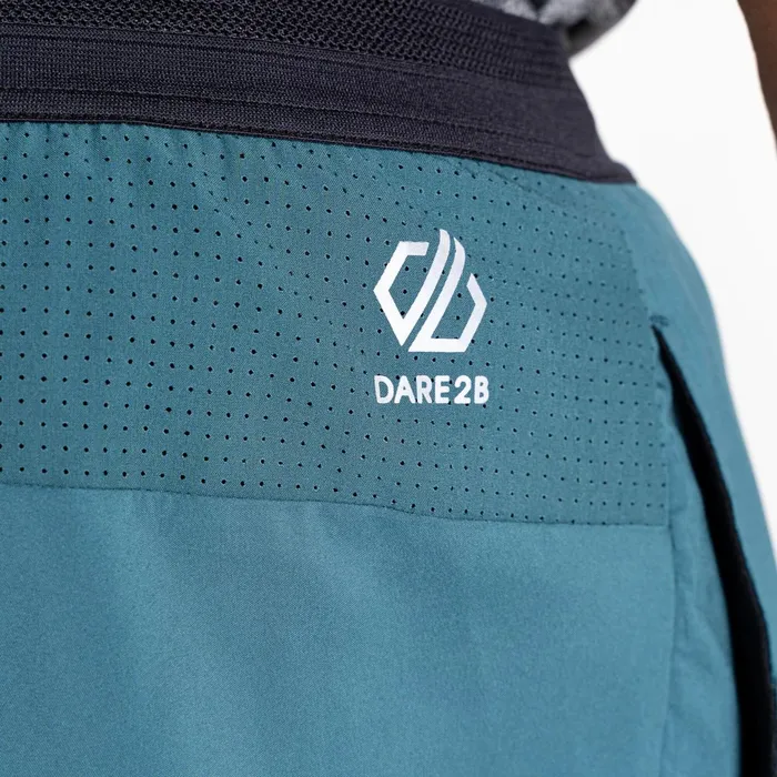 Dare 2b Gym Shorts Jermaine Jenas 8211 Accelerate 5 Inch Fitness Shorts Mediterranean Green 8211 Men