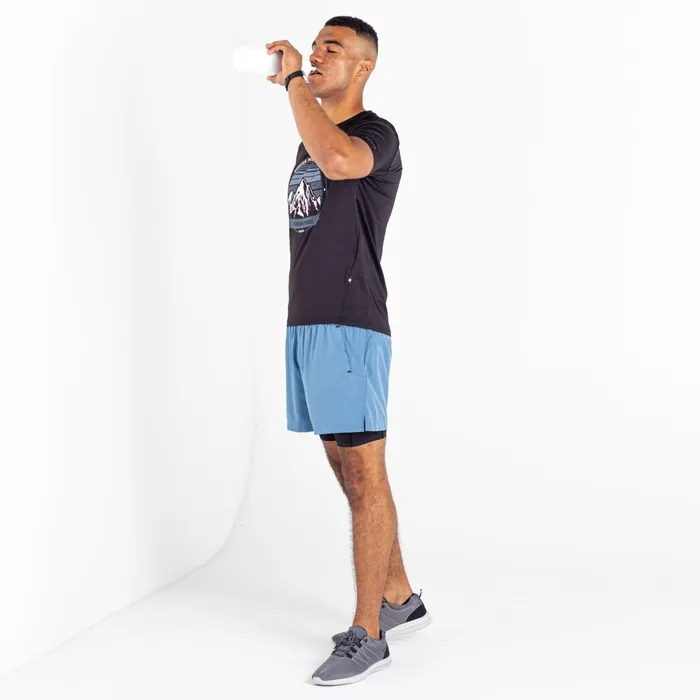 Dare 2b Gym Shorts Recreate Ii 2In1 Shorts Stellar Blue 8211 Men
