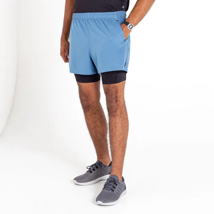 Dare 2b Gym Shorts Recreate Ii 2In1 Shorts Stellar Blue 8211 Men