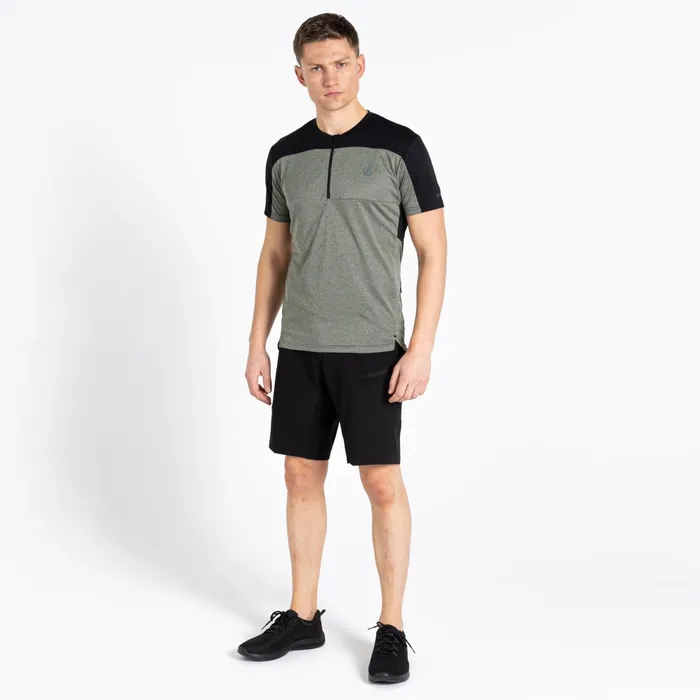 Dare 2b Gym Tops Aces Iii Recycled Zip Up Jersey Agave Green Marl Black 8211 Men