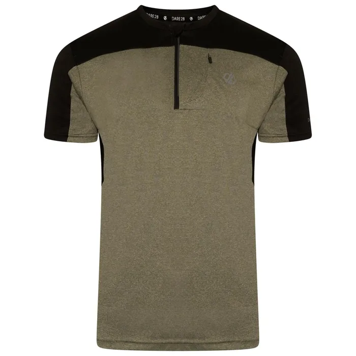 Dare 2b Gym Tops Aces Iii Recycled Zip Up Jersey Agave Green Marl Black 8211 Men