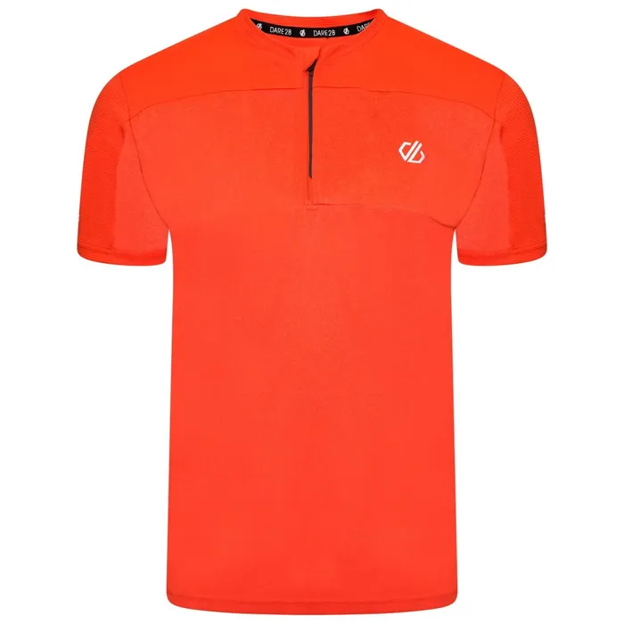 Dare 2b Gym Tops Aces Iii Recycled Zip Up Jersey Burnt Salmon Marl 8211 Men