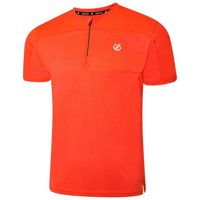 Dare 2b Gym Tops Aces Iii Recycled Zip Up Jersey Burnt Salmon Marl 8211 Men