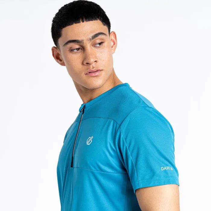 Dare 2b Gym Tops Aces Iii Recycled Zip Up Jersey Fjord Blue 8211 Men