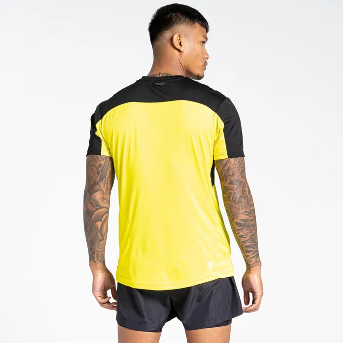 Dare 2b Gym Tops Aces Iii Recycled Zip Up Jersey Neon Spring Black 8211 Men