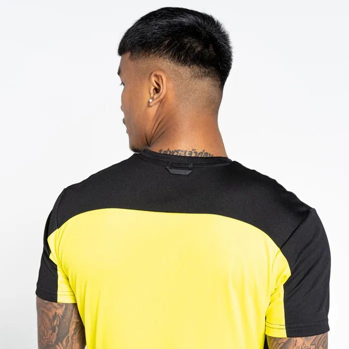 Dare 2b Gym Tops Aces Iii Recycled Zip Up Jersey Neon Spring Black 8211 Men