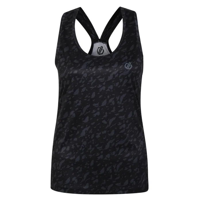 Dare 2b Gym Tops Ardency Ii Recycled Lightweight Vest Black Leaf Flow Print 8211 Women