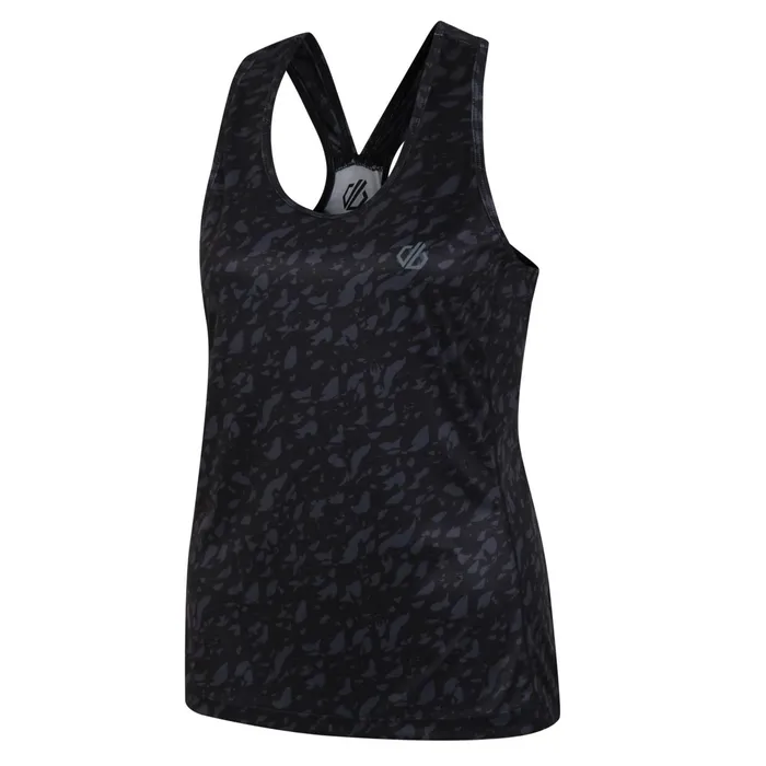 Dare 2b Gym Tops Ardency Ii Recycled Lightweight Vest Black Leaf Flow Print 8211 Women