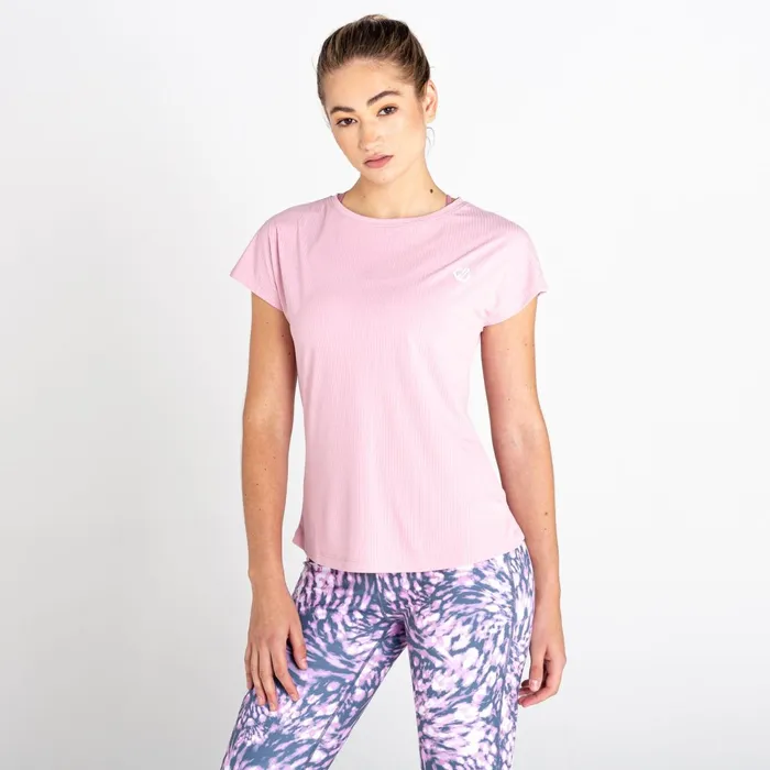 Dare 2b Gym Tops Breeze By Lightweight Tee Powder Pink 8211 Women