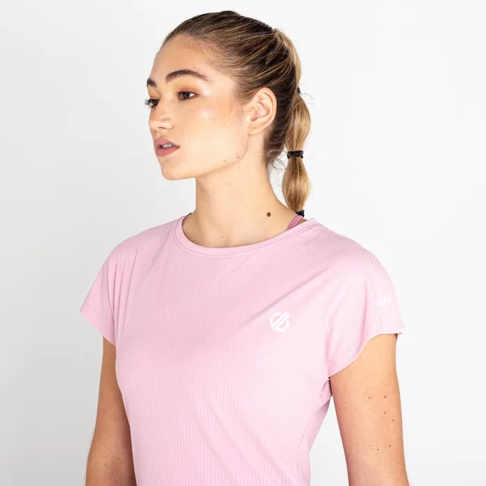 Dare 2b Gym Tops Breeze By Lightweight Tee Powder Pink 8211 Women