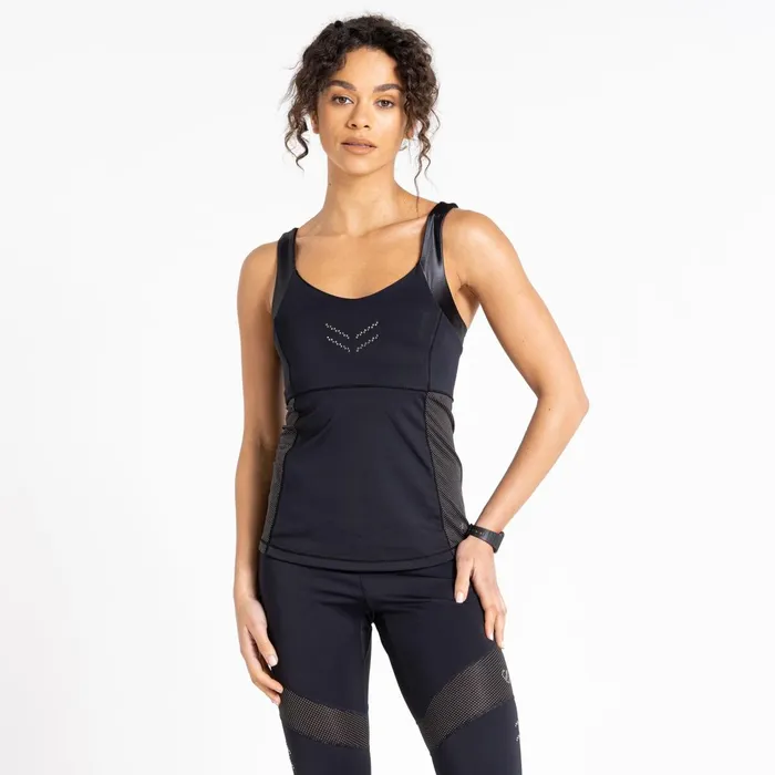 Dare 2b Gym Tops Crystallize Recycled Fitted Vest Black 8211 Women