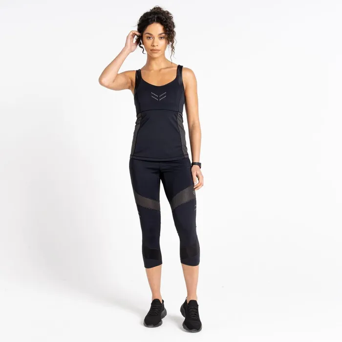 Dare 2b Gym Tops Crystallize Recycled Fitted Vest Black 8211 Women
