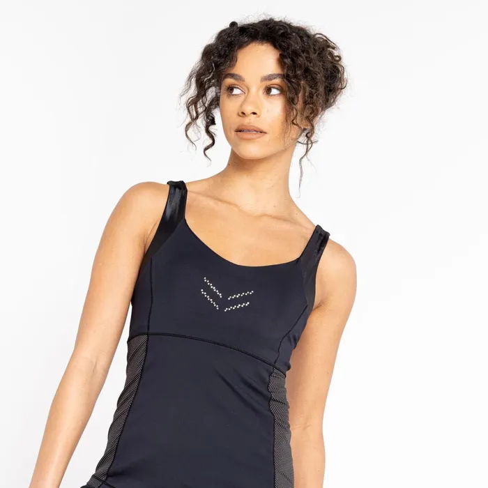 Dare 2b Gym Tops Crystallize Recycled Fitted Vest Black 8211 Women