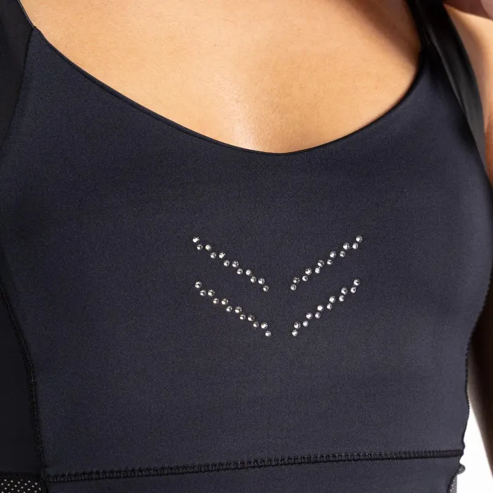 Dare 2b Gym Tops Crystallize Recycled Fitted Vest Black 8211 Women