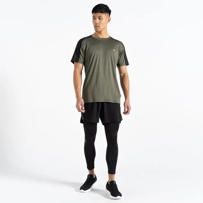 Dare 2b Gym Tops Discernible Iii TShirt Lichen Green Black 8211 Men