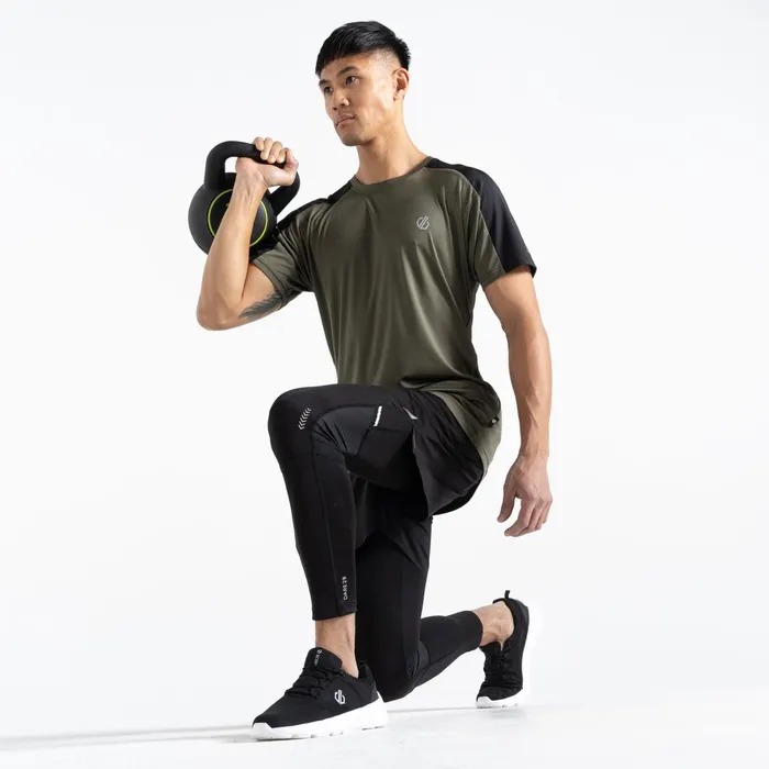Dare 2b Gym Tops Discernible Iii TShirt Lichen Green Black 8211 Men