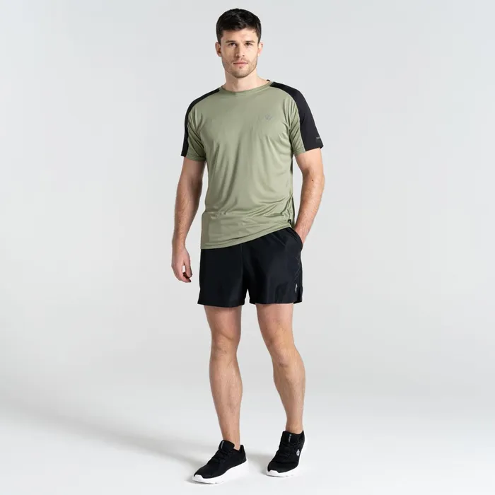 Dare 2b Gym Tops Discernible Iii TShirt Oil Green Black 8211 Men