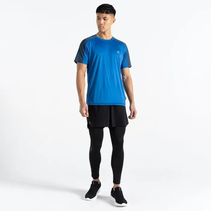 Dare 2b Gym Tops Discernible Iii TShirt Olympian Blue Moonlight Denim 8211 Men