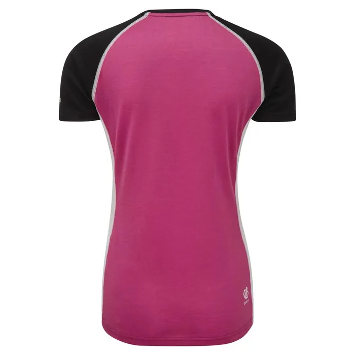 Dare 2b Gym Tops Fixate Wool TShirt Active Pink Black 8211 Women Dare 2b Gym Tops Fixate Wool TShirt Active Pink Black 8211 Women