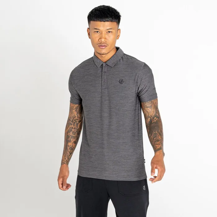 Dare 2b Gym Tops Go Easy Polo Shirt Charcoal Marl 8211 Men