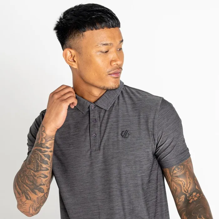 Dare 2b Gym Tops Go Easy Polo Shirt Charcoal Marl 8211 Men