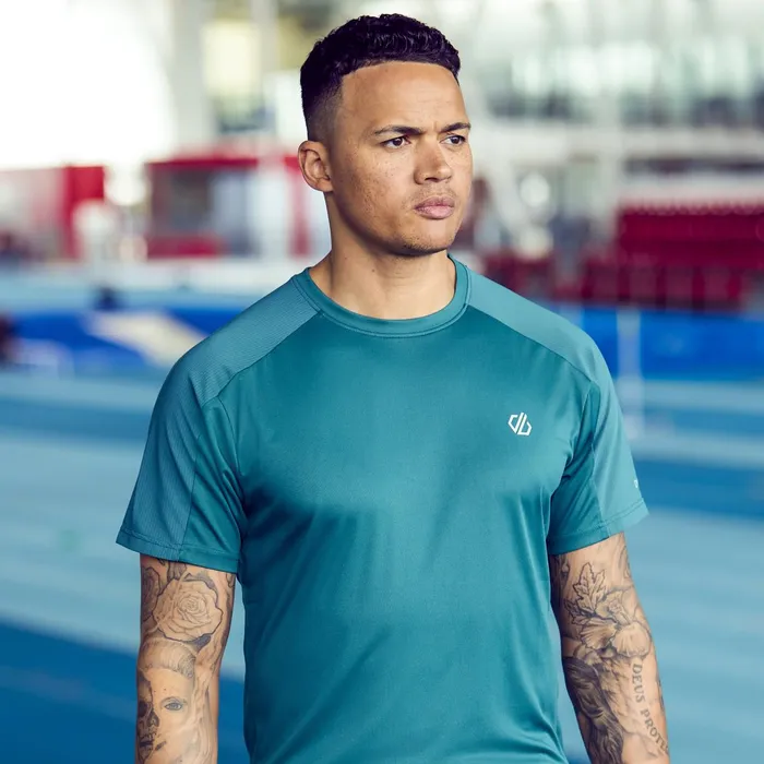 Dare 2b Gym Tops Jermaine Jenas 8211 Discernible Iii TShirt Mediterranean Green 8211 Men Dare 2b Gym Tops Jermaine Jenas 8211 Discernible Iii TShirt Mediterranean Green 8211 Men