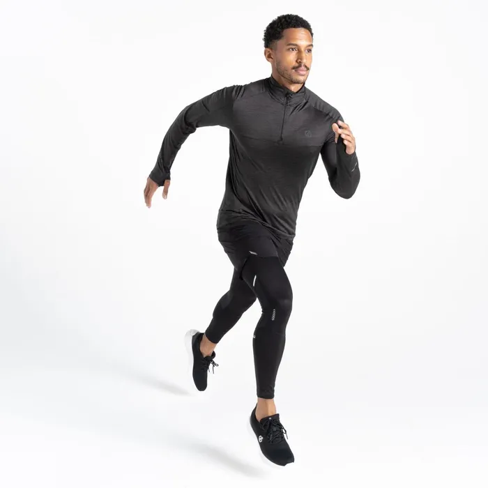 Dare 2b Gym Tops Jermaine Jenas 8211 Power Up Ii Lightweight Jersey Black Marl 8211 Men