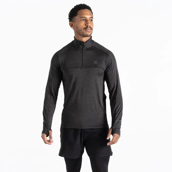 Dare 2b Gym Tops Jermaine Jenas 8211 Power Up Ii Lightweight Jersey Black Marl 8211 Men