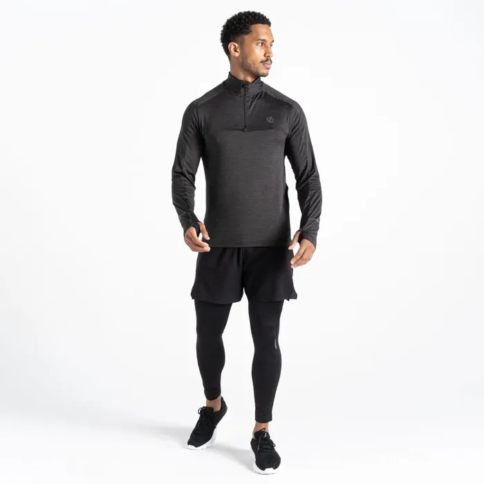 Dare 2b Gym Tops Jermaine Jenas 8211 Power Up Ii Lightweight Jersey Black Marl 8211 Men