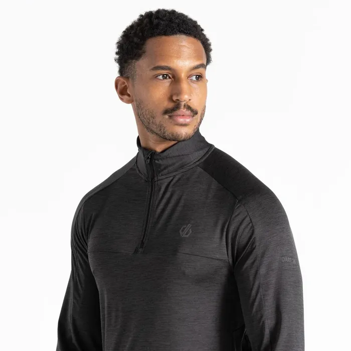 Dare 2b Gym Tops Jermaine Jenas 8211 Power Up Ii Lightweight Jersey Black Marl 8211 Men