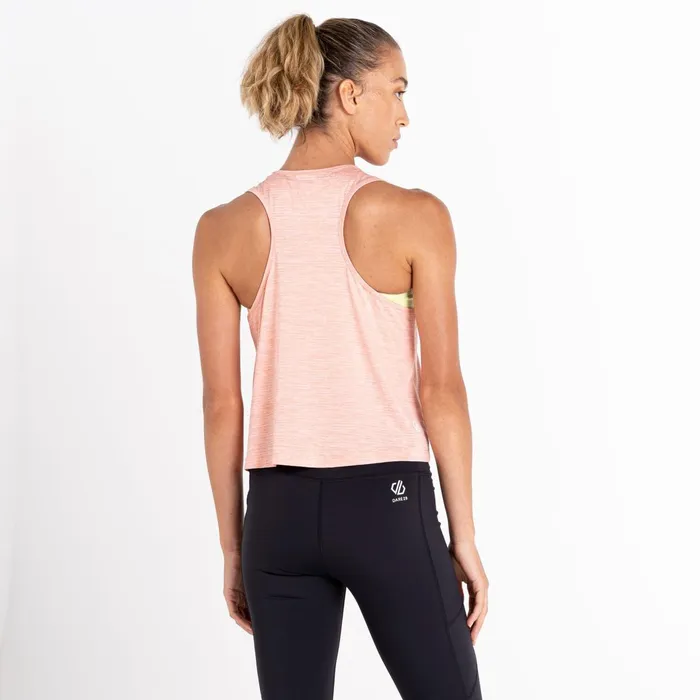 Dare 2b Gym Tops Meditate Cropped Top Apricot Blush Marl 8211 Women