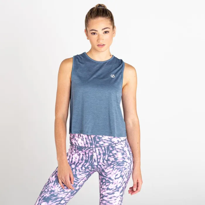 Dare 2b Gym Tops Meditate Cropped Top Bluestone 8211 Women