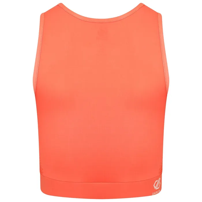 Dare 2b Gym Tops Move High Neck Sports Bra Neon Peach 8211 Women