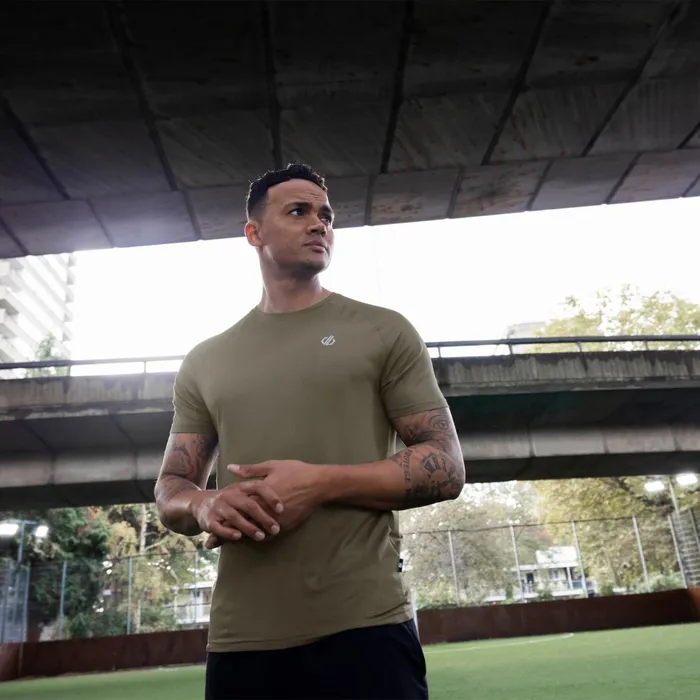 Dare 2b Gym Tops Persist TShirt Lichen Green Marl 8211 Men