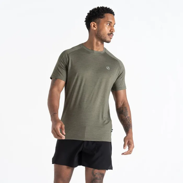 Dare 2b Gym Tops Persist TShirt Lichen Green Marl 8211 Men