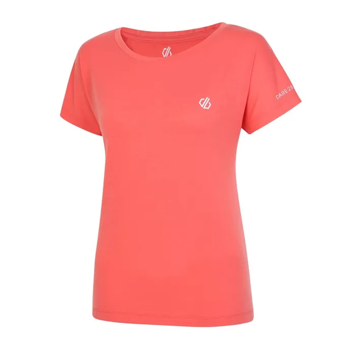 Dare 2b Gym Tops Persisting Lightweight Gym Tee Neon Peach Marl 8211 Women