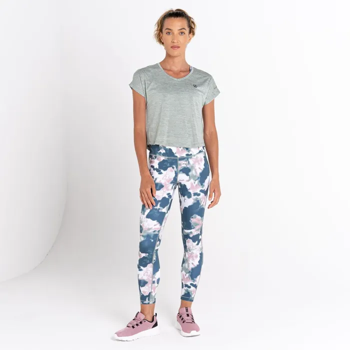 Dare 2b Gym Tops Refining Short Sleeved TShirt Lilypad Green Marl 8211 Women