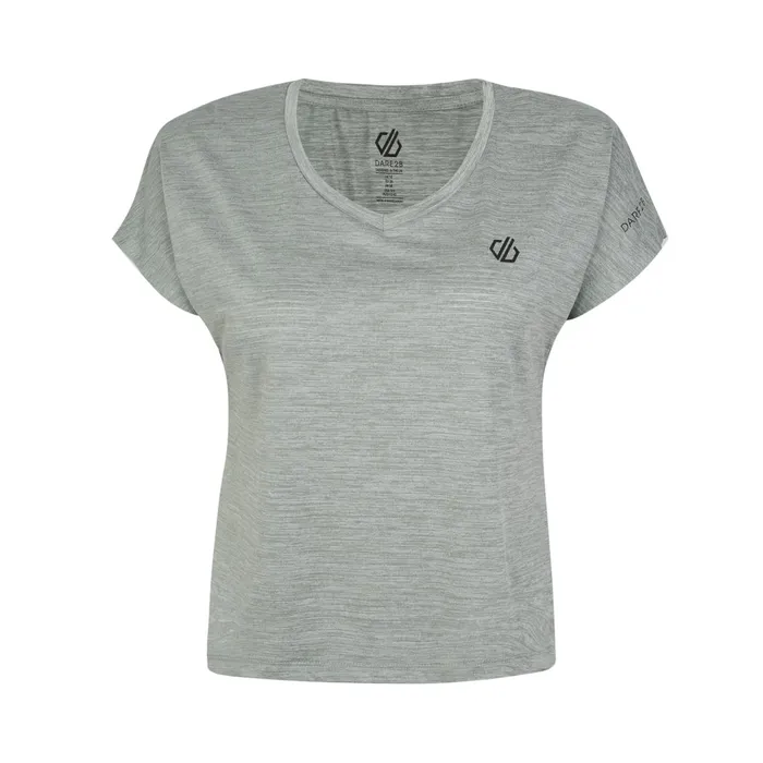 Dare 2b Gym Tops Refining Short Sleeved TShirt Lilypad Green Marl 8211 Women