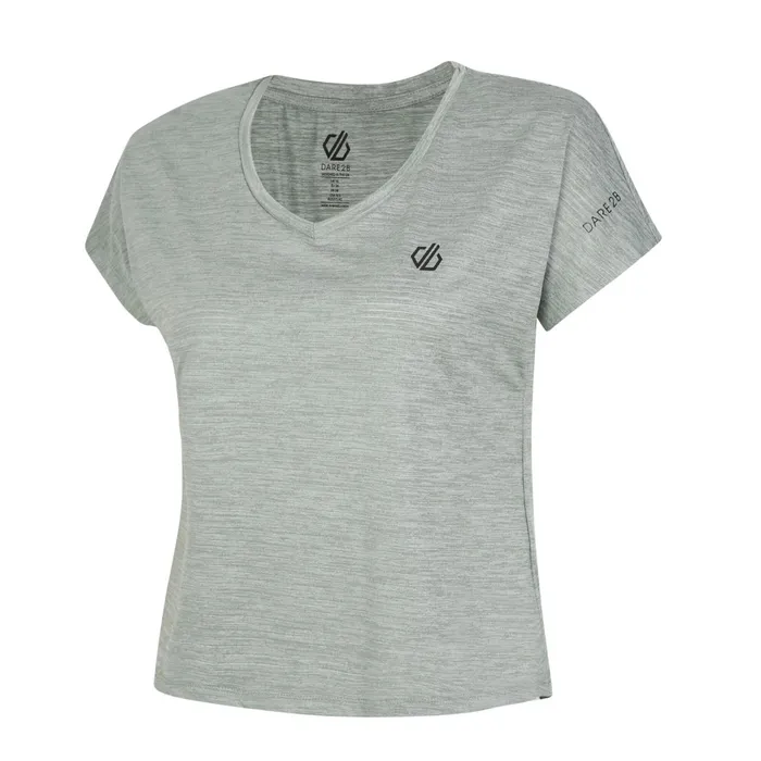 Dare 2b Gym Tops Refining Short Sleeved TShirt Lilypad Green Marl 8211 Women