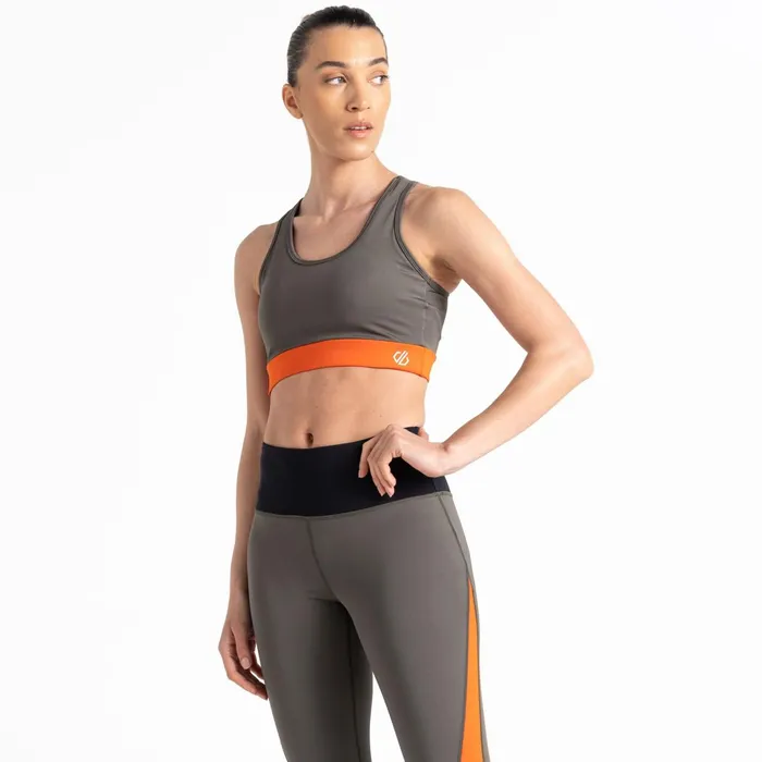 Dare 2b Gym Tops Swift Sports Bra Lichen Green Orange 8211 Women