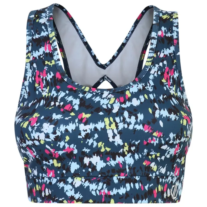 Dare 2b Gym Tops Swift Sports Bra Moonlight Denim Dash Print 8211 Women