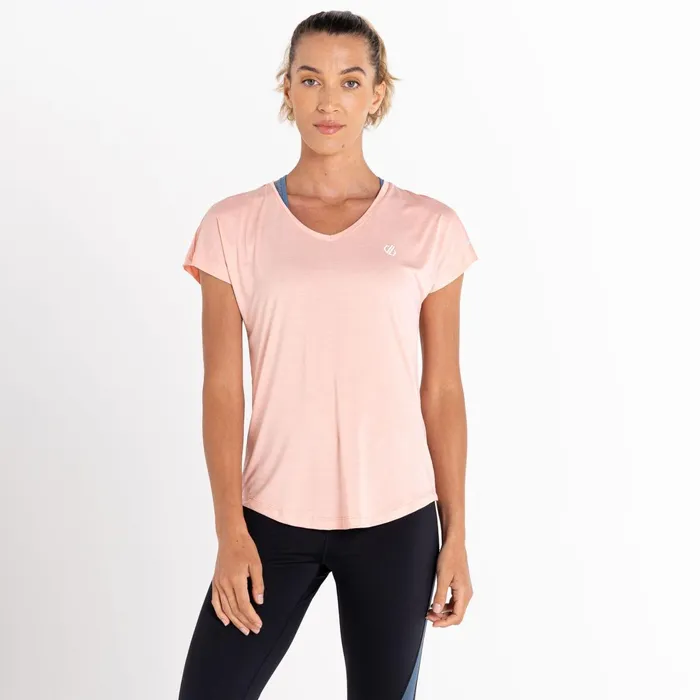 Dare 2b Gym Tops Vigilant Lightweight Tee Apricot Blush 8211 Women
