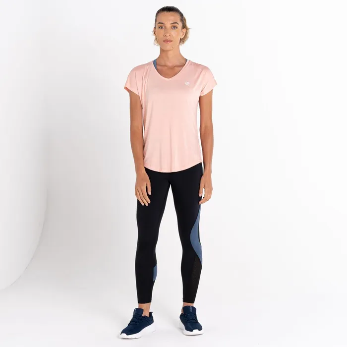 Dare 2b Gym Tops Vigilant Lightweight Tee Apricot Blush 8211 Women