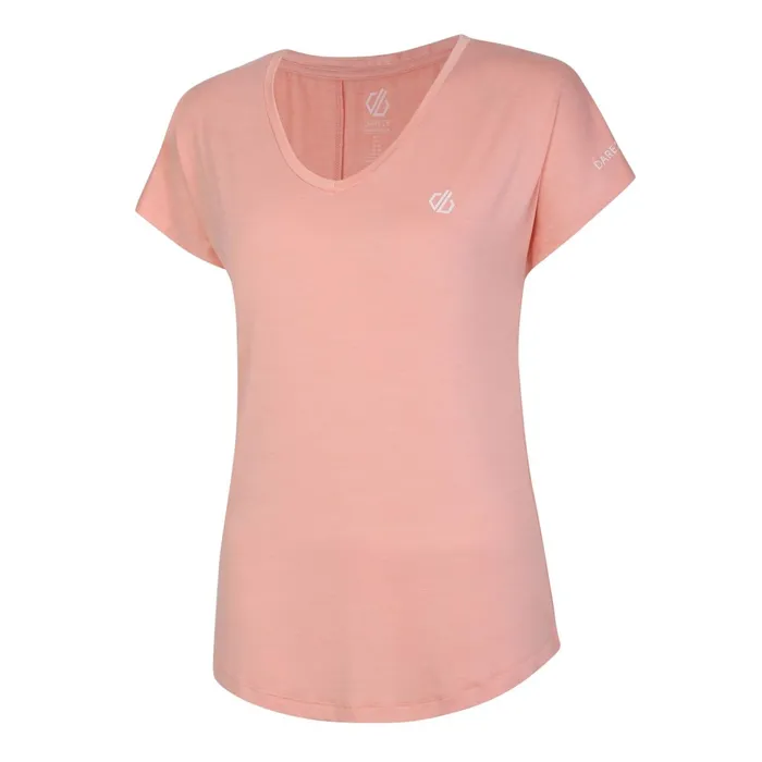 Dare 2b Gym Tops Vigilant Lightweight Tee Apricot Blush 8211 Women