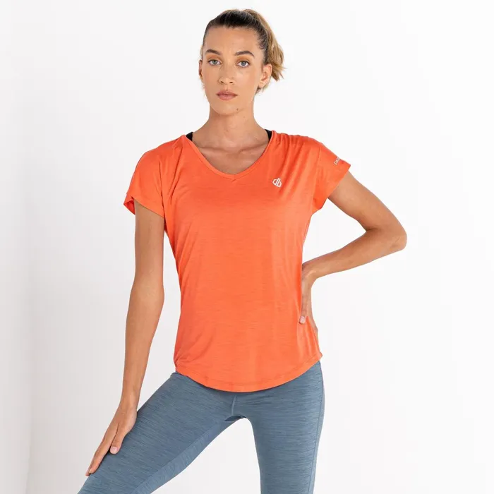 Dare 2b Gym Tops Vigilant Lightweight Tee Neon Peach 8211 Women
