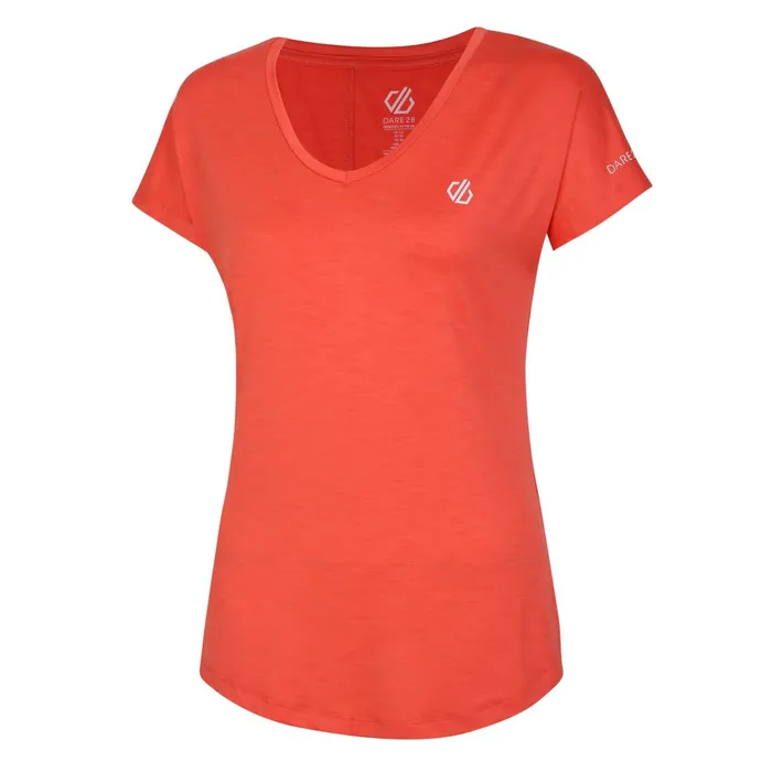 Dare 2b Gym Tops Vigilant Lightweight Tee Neon Peach 8211 Women