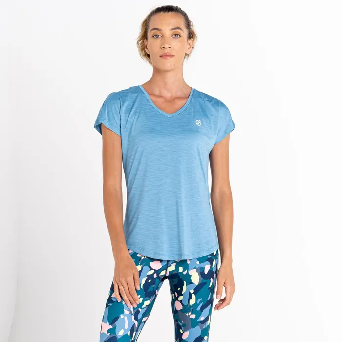 Dare 2b Gym Tops Vigilant Lightweight Tee Niagara Blue 8211 Women